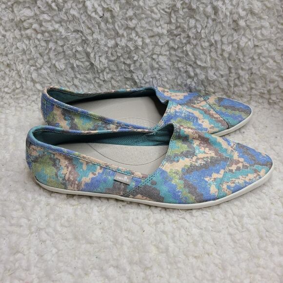 Sanuk Patterned Pointed Toe Flats Size 8 - Picture 1 of 5